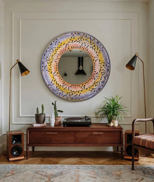 Bhaarav Carved Mirror