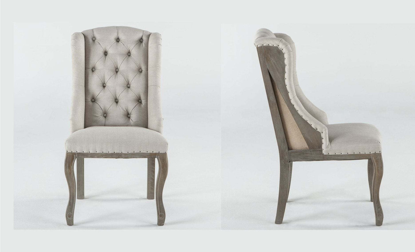 Enna Solid Wood Wing Dining Chair - Lakkadhaara