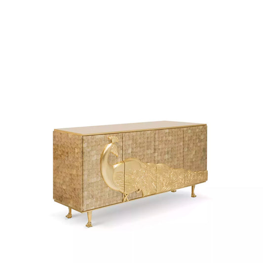 Golden Peacock Sideboard side view