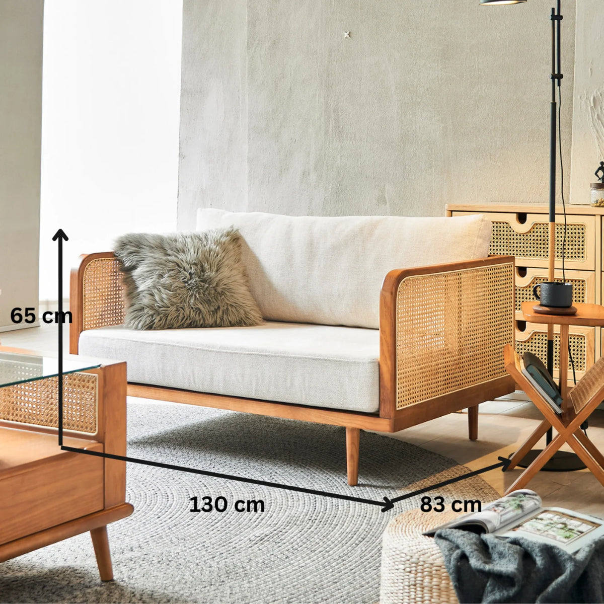 Measurement of Jenny 2 Seater Sofa