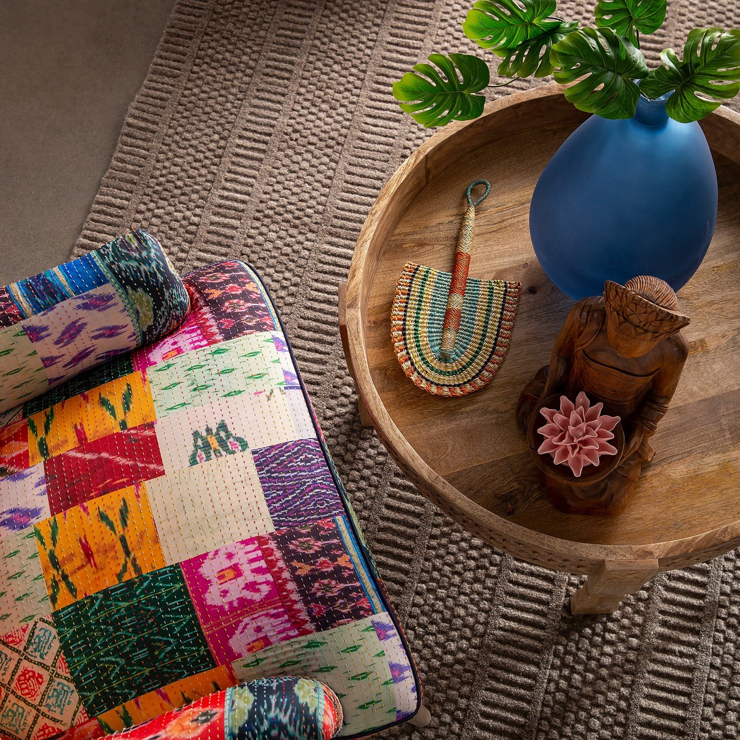 Kantha Wing Accent Chair - Lakkadhaara