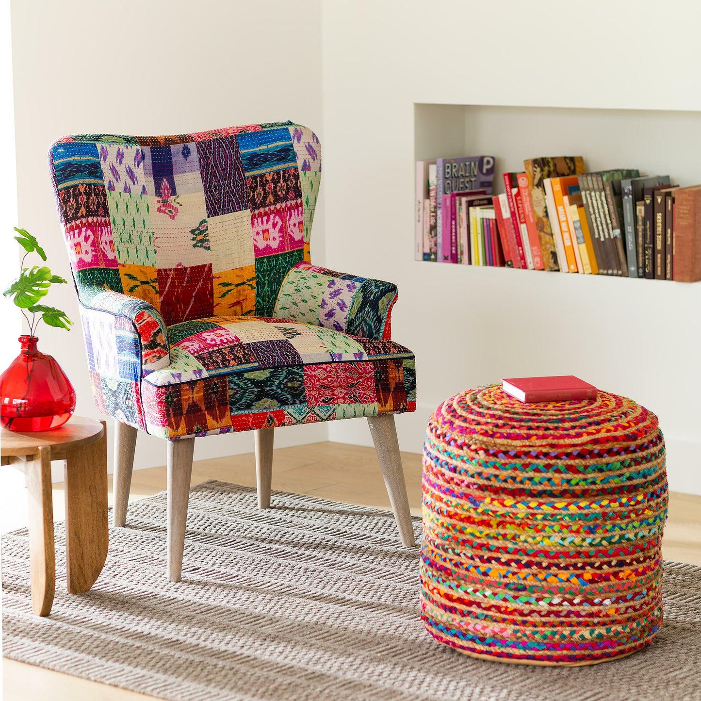 Kantha Wing Accent Chair - Lakkadhaara