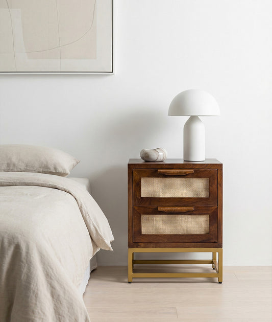 Kaveer Rattan Bedside Table