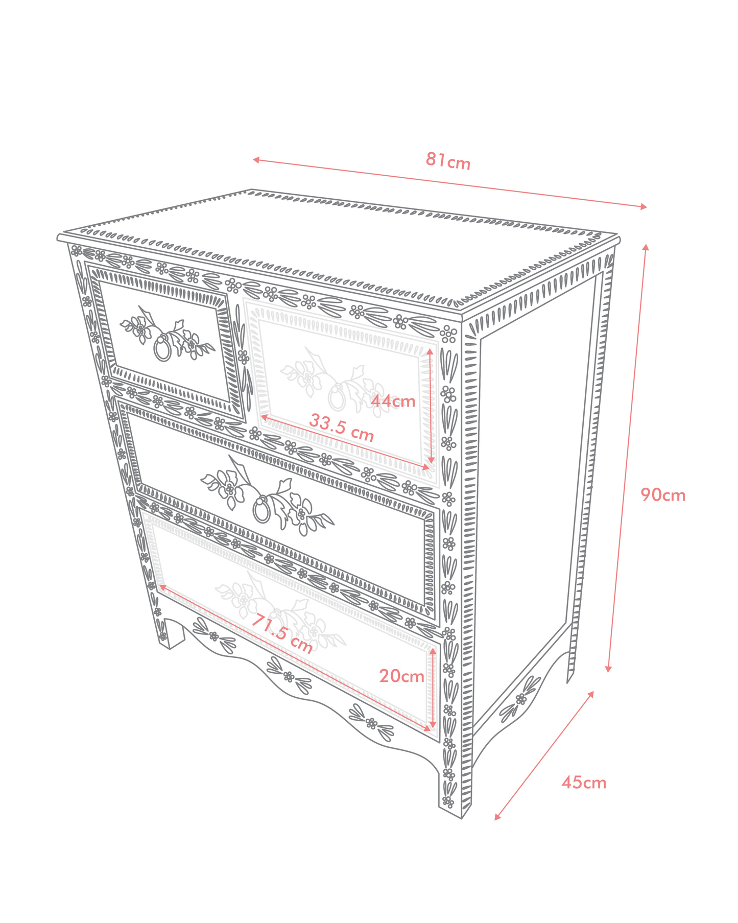 Malibu Chest Of Drawer - Lakkadhaara