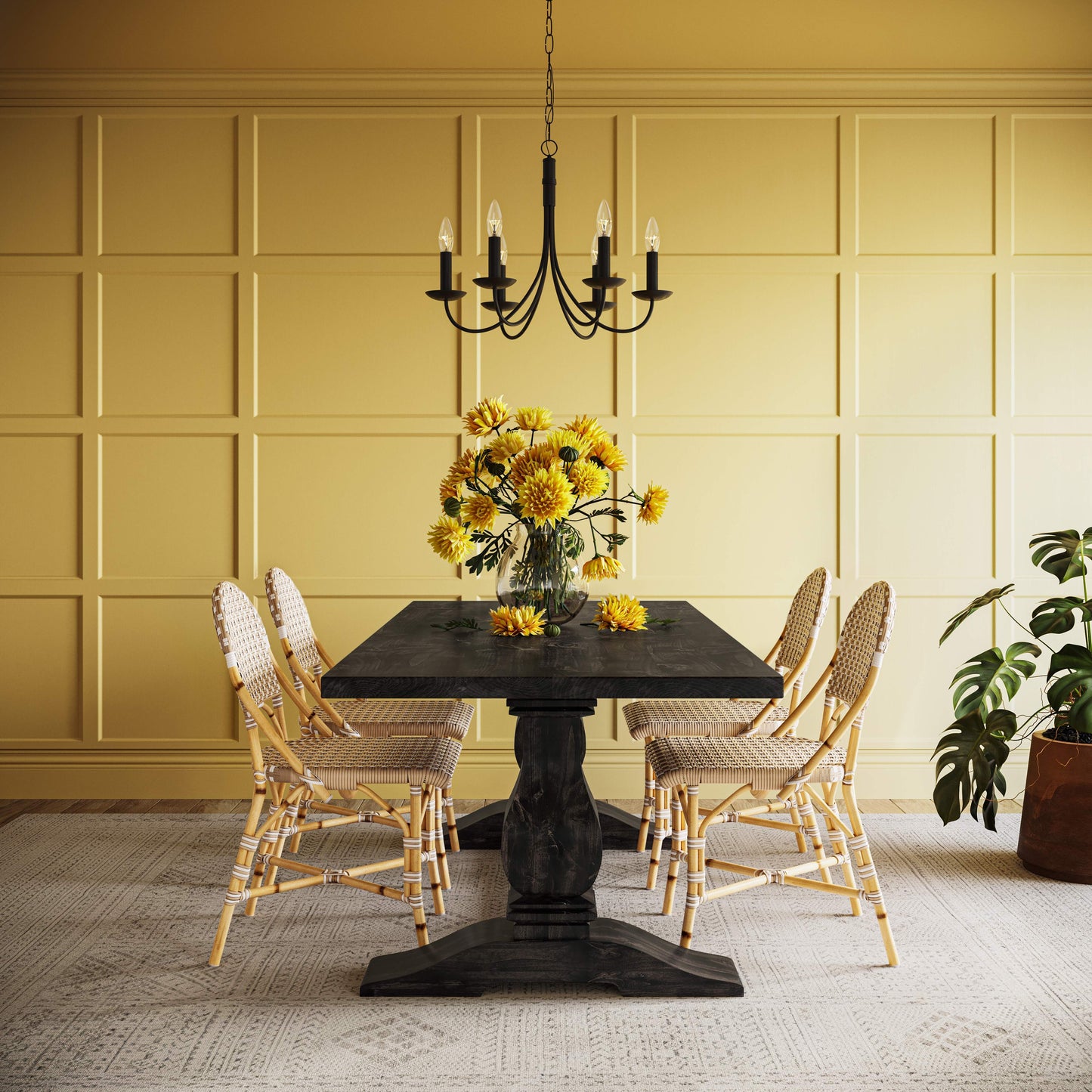 Olivia Solid Wood Dining Table - Lakkadhaara