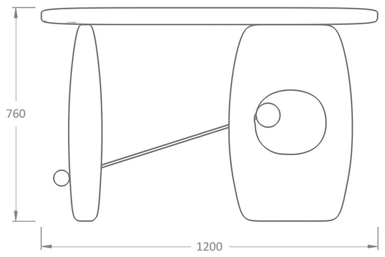 Measurement of Saga Console Table