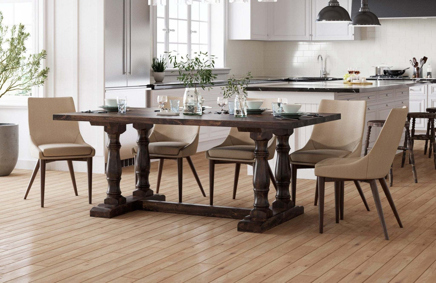 Stupa Solid Wood Dining Table - Lakkadhaara