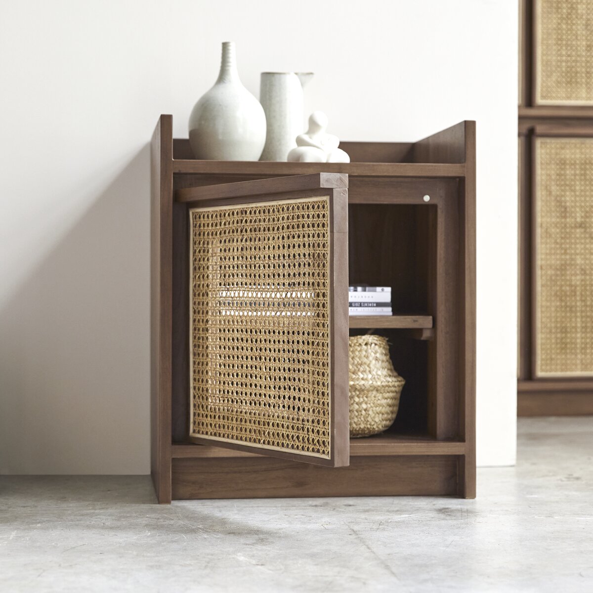 Yoko Rattan Bedside - Lakkadhaara