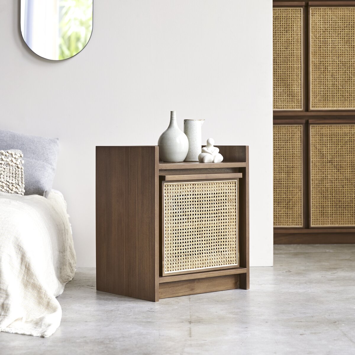 Yoko Rattan Bedside - Lakkadhaara