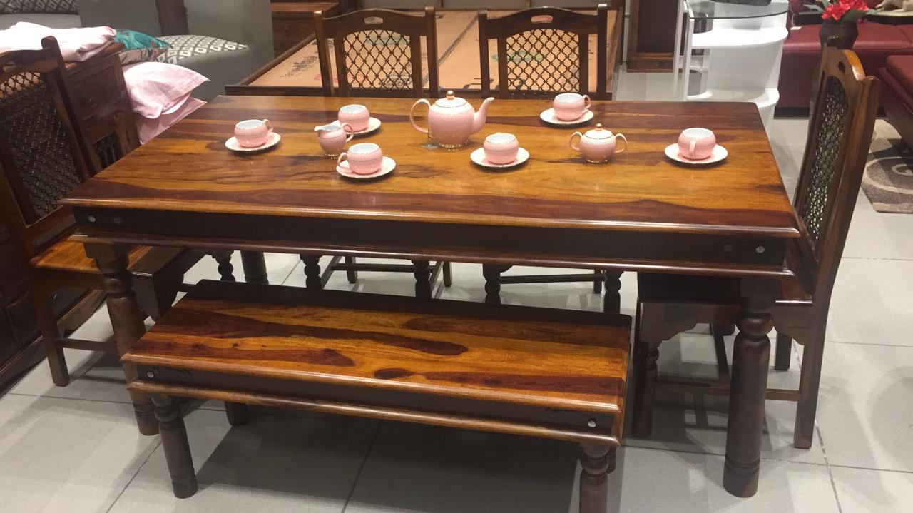 Jodhpur Solid Wood Six Seater Dining Set