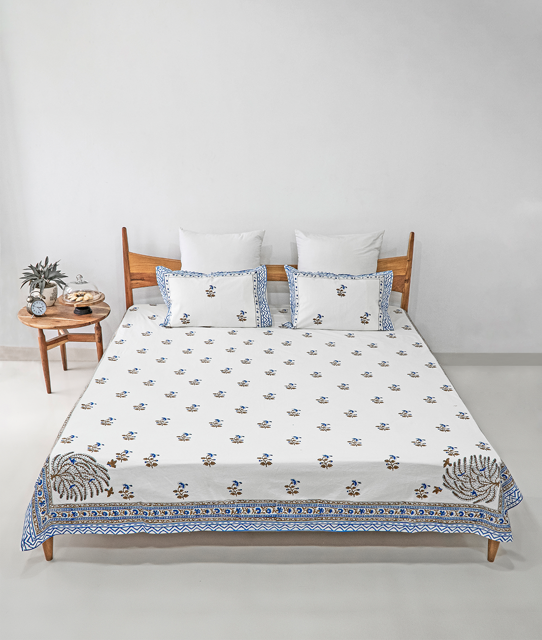 Advaita Hand Block Print Double Bedsheet