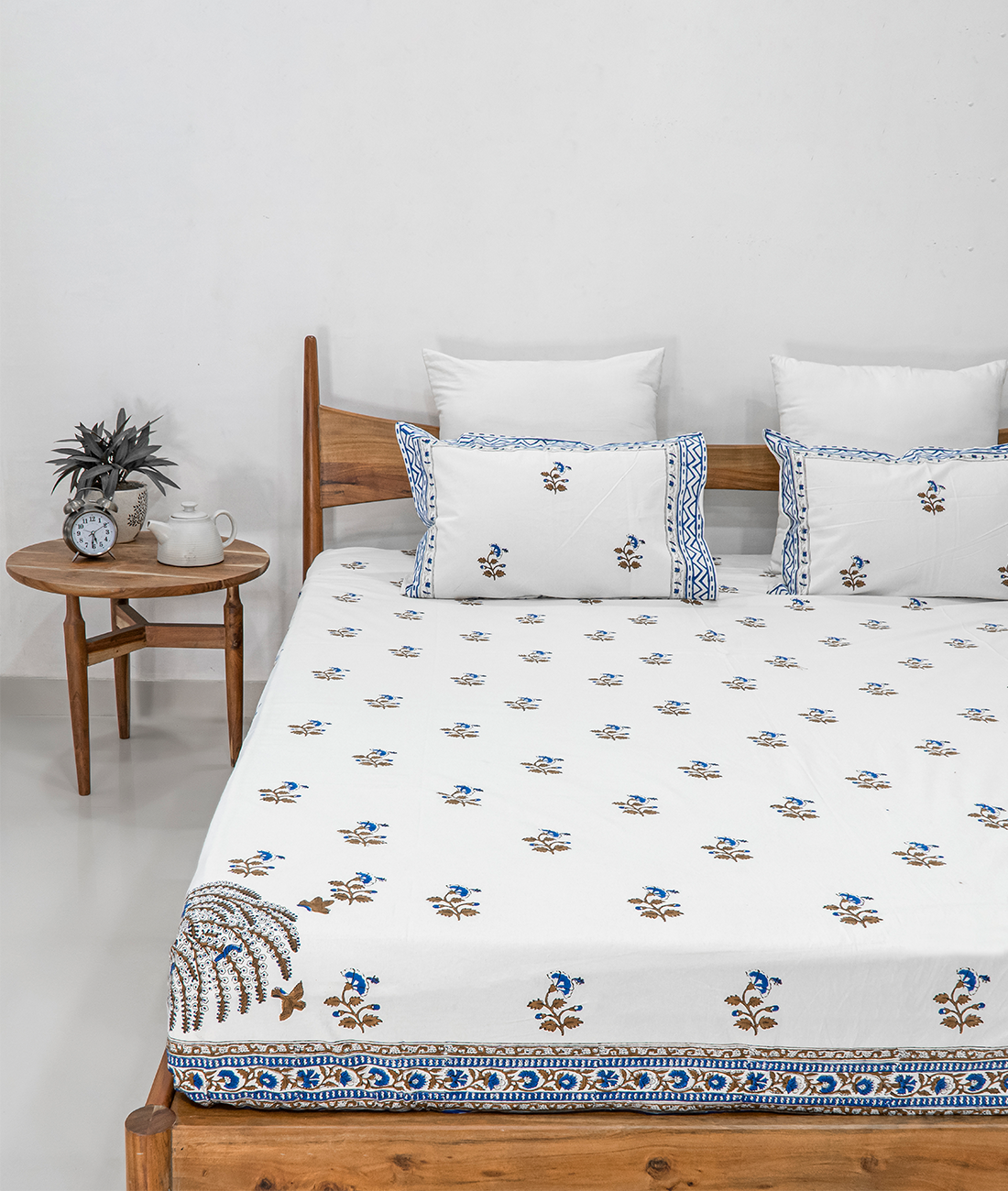 Advaita Hand Block Print Double Bedsheet