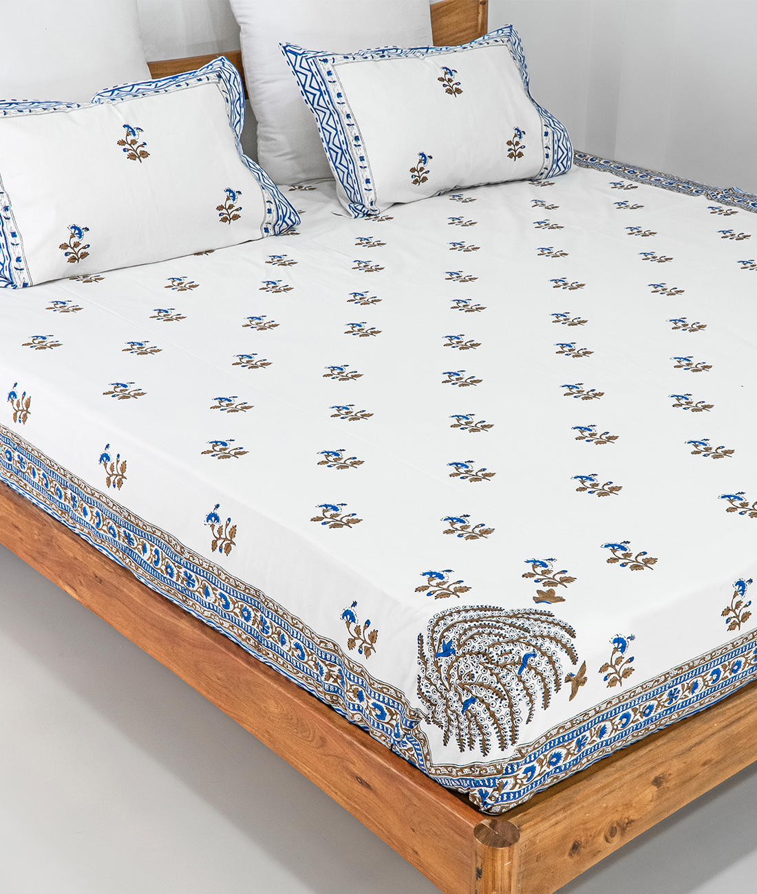 Advaita Hand Block Print Double Bedsheet