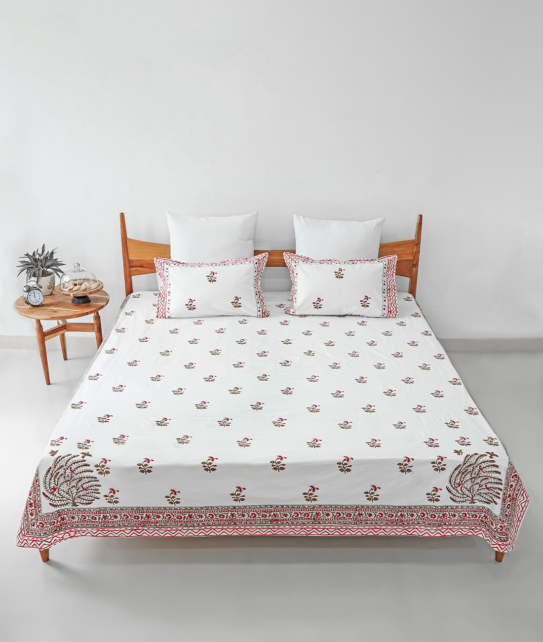 Advaita Hand Block Print Double Bedsheet
