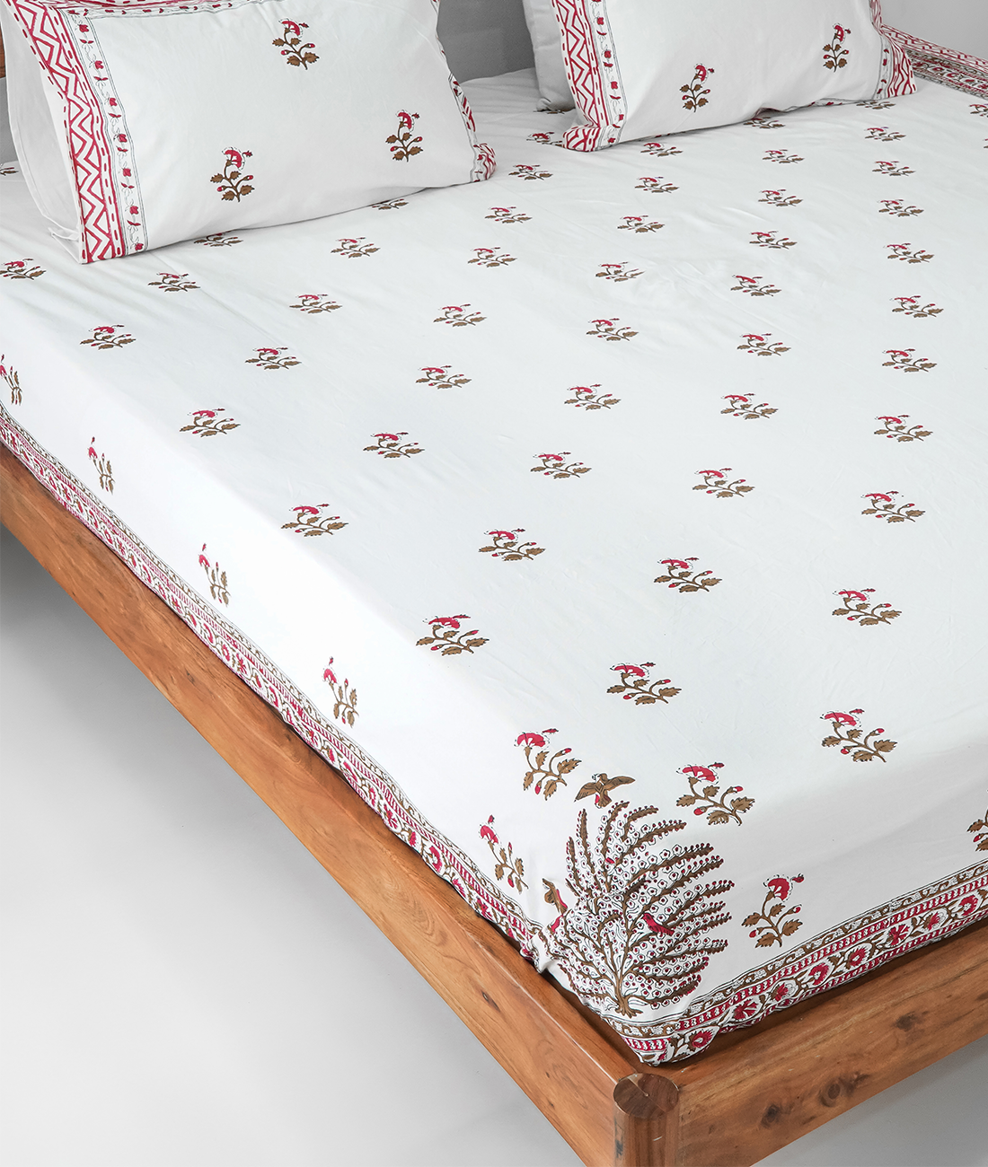 Advaita Hand Block Print Double Bedsheet