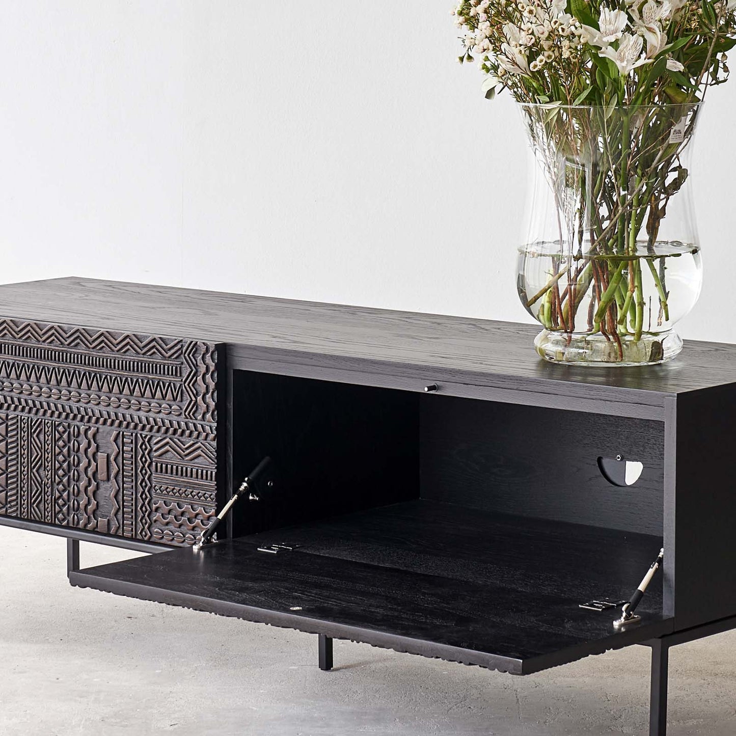 Ancestors Carved TV Unit - Lakkadhaara