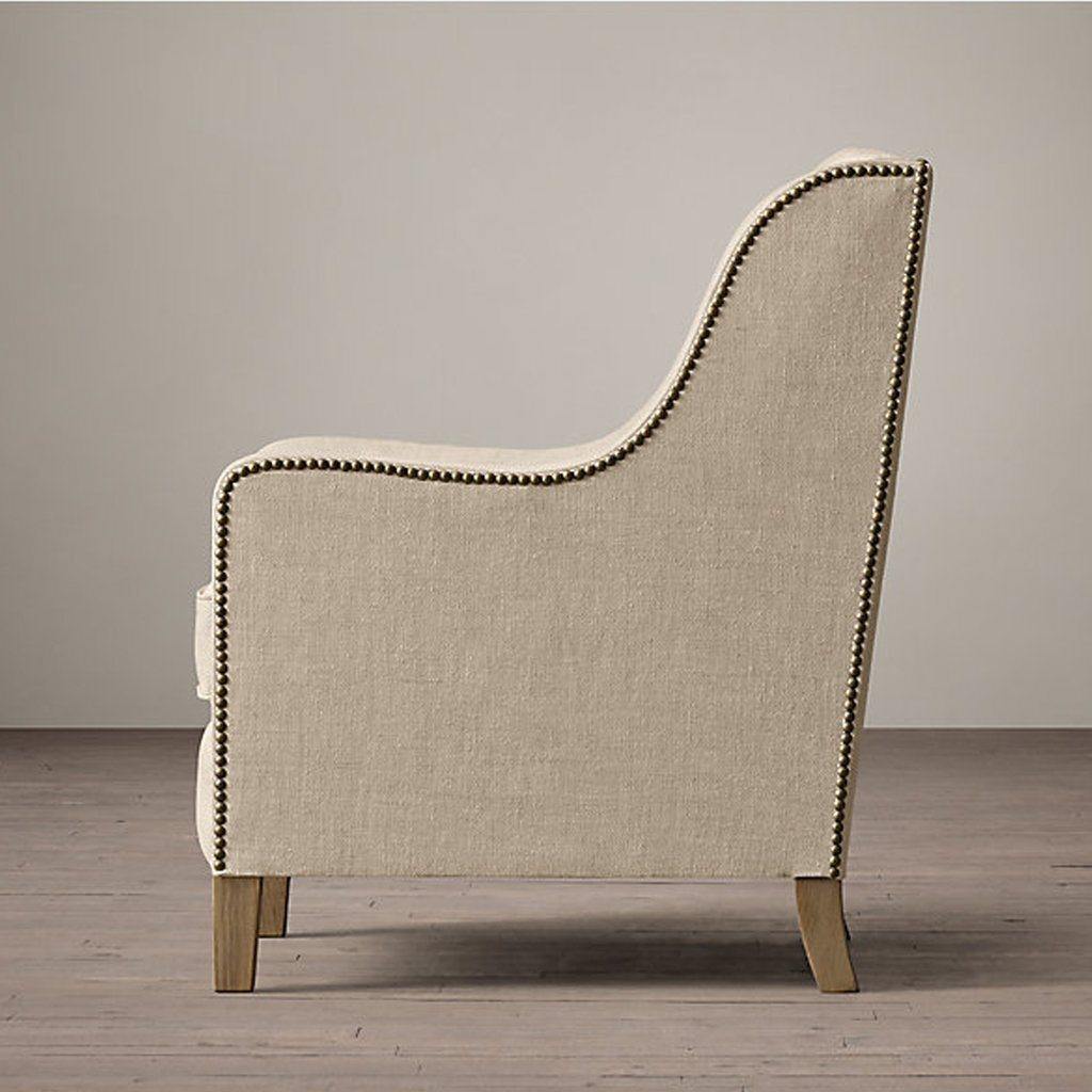 Ararat Wing Chair In Beige Colour - Lakkadhaara