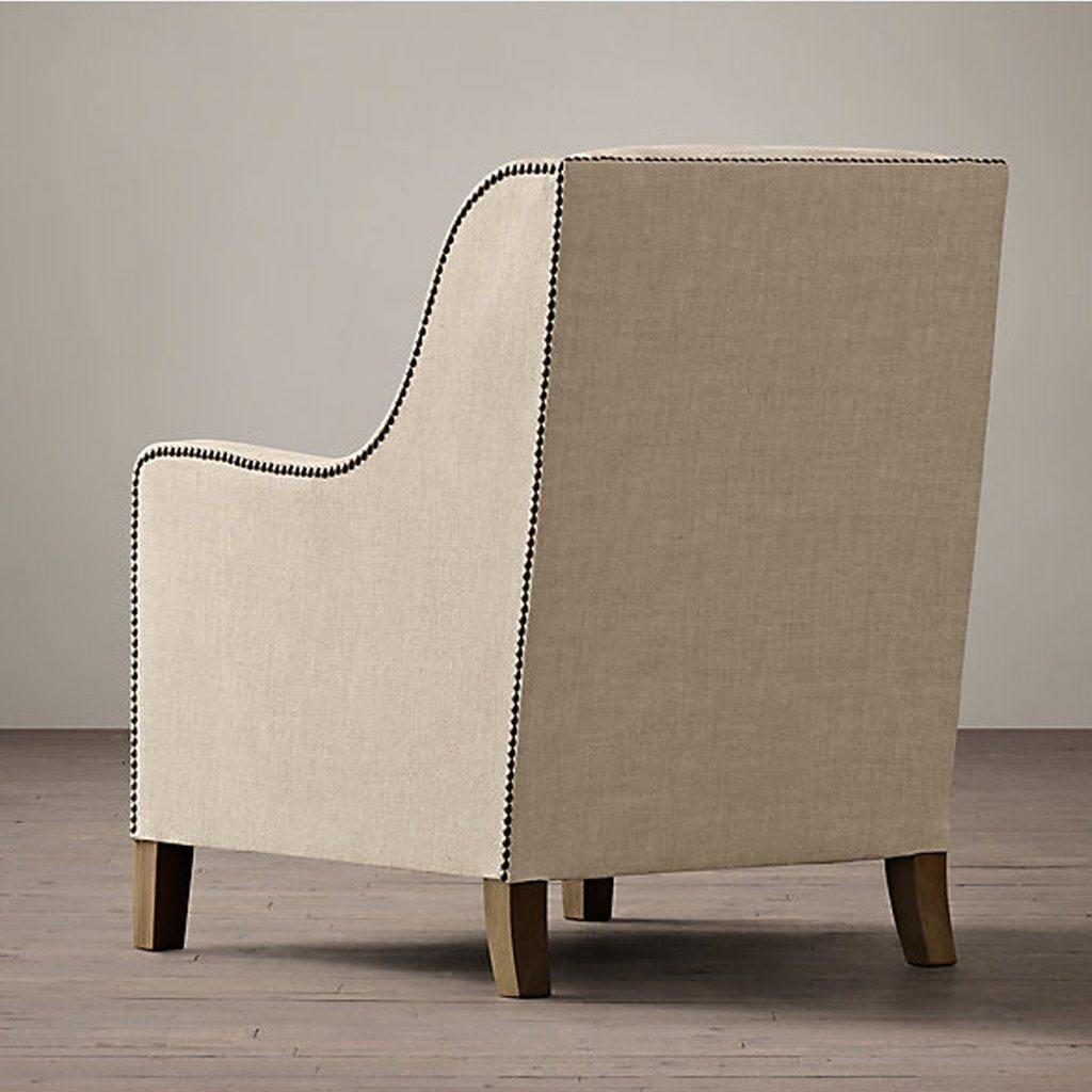 Ararat Wing Chair In Beige Colour - Lakkadhaara