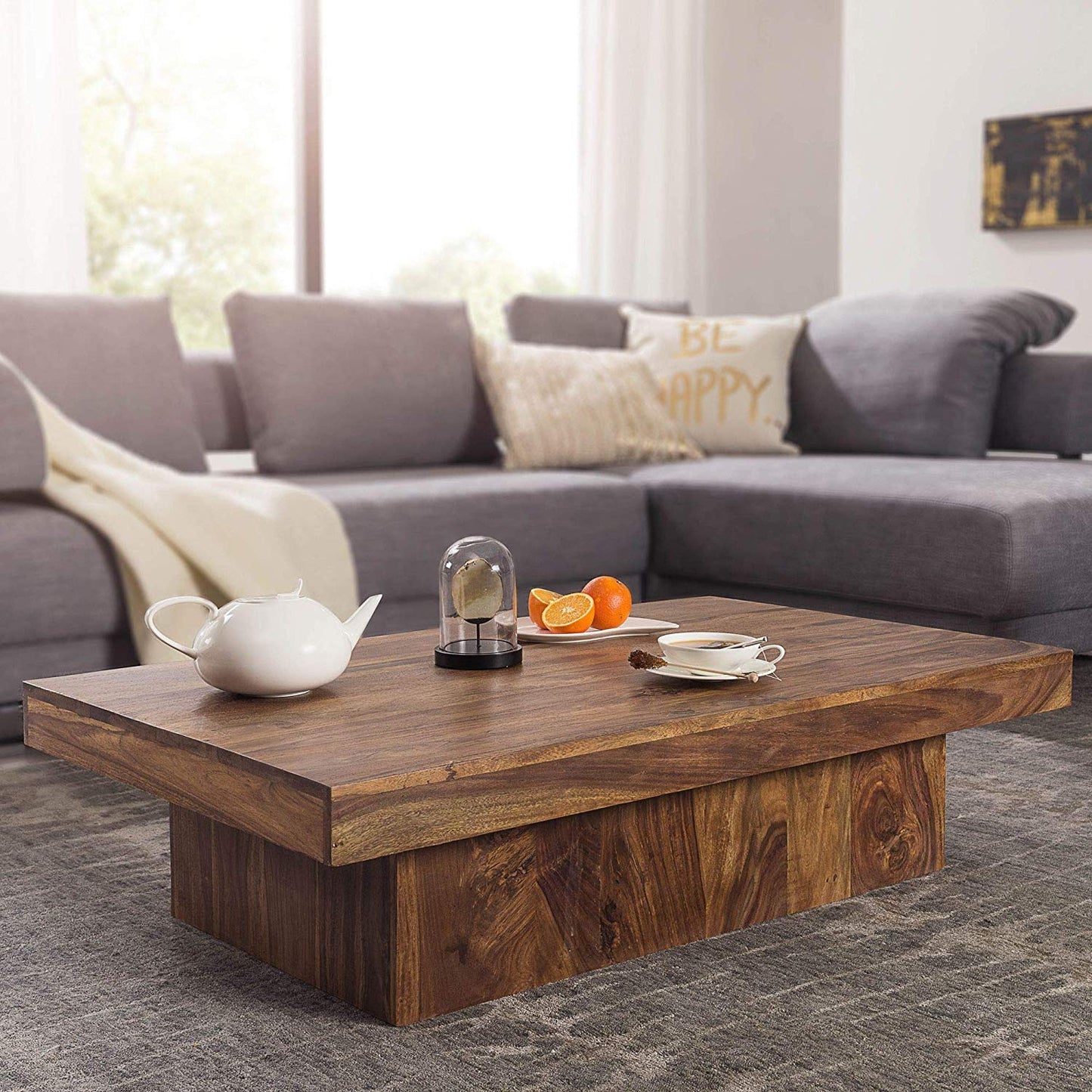 Arras Solid Wood Center Table - Lakkadhaara