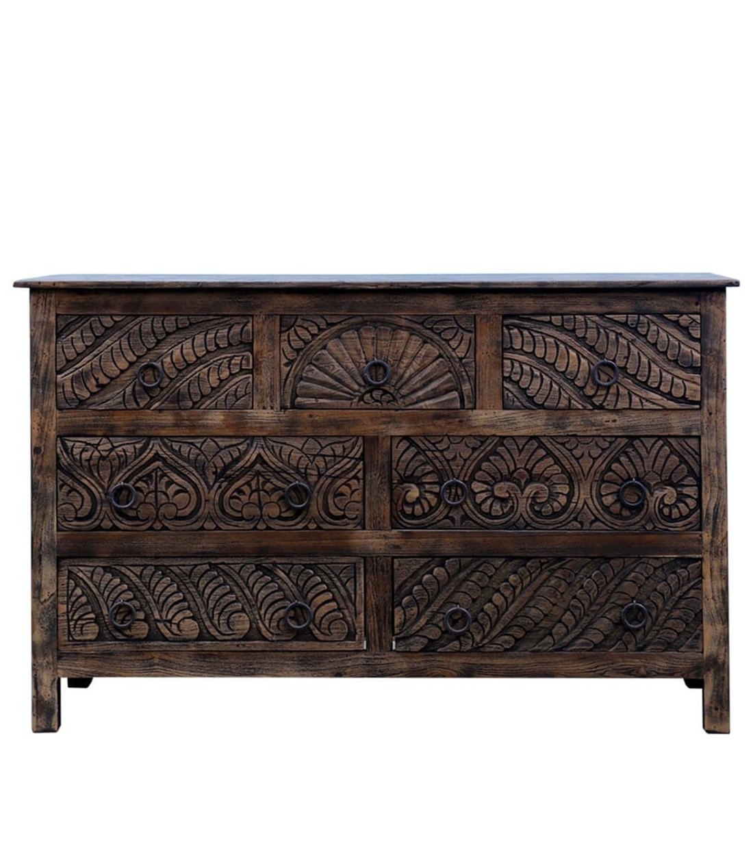 Augusta Hand Carved Chest Of Seven Drawers - Lakkadhaara