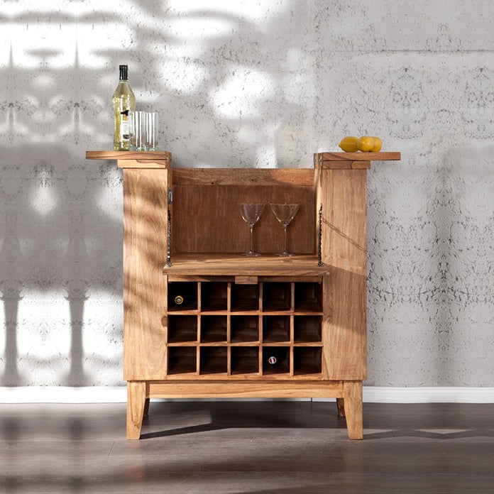 Bottled Up Bar Cabinet in Solid Wood - Lakkadhaara