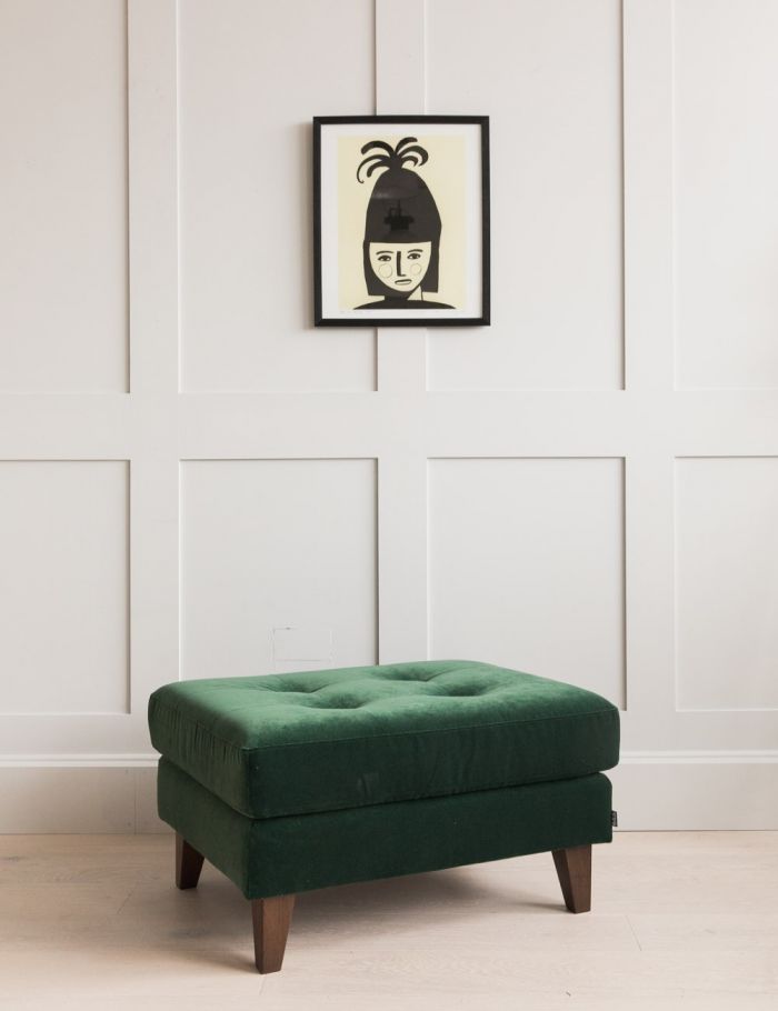 Caesar Button and Stud Footstool - Lakkadhaara