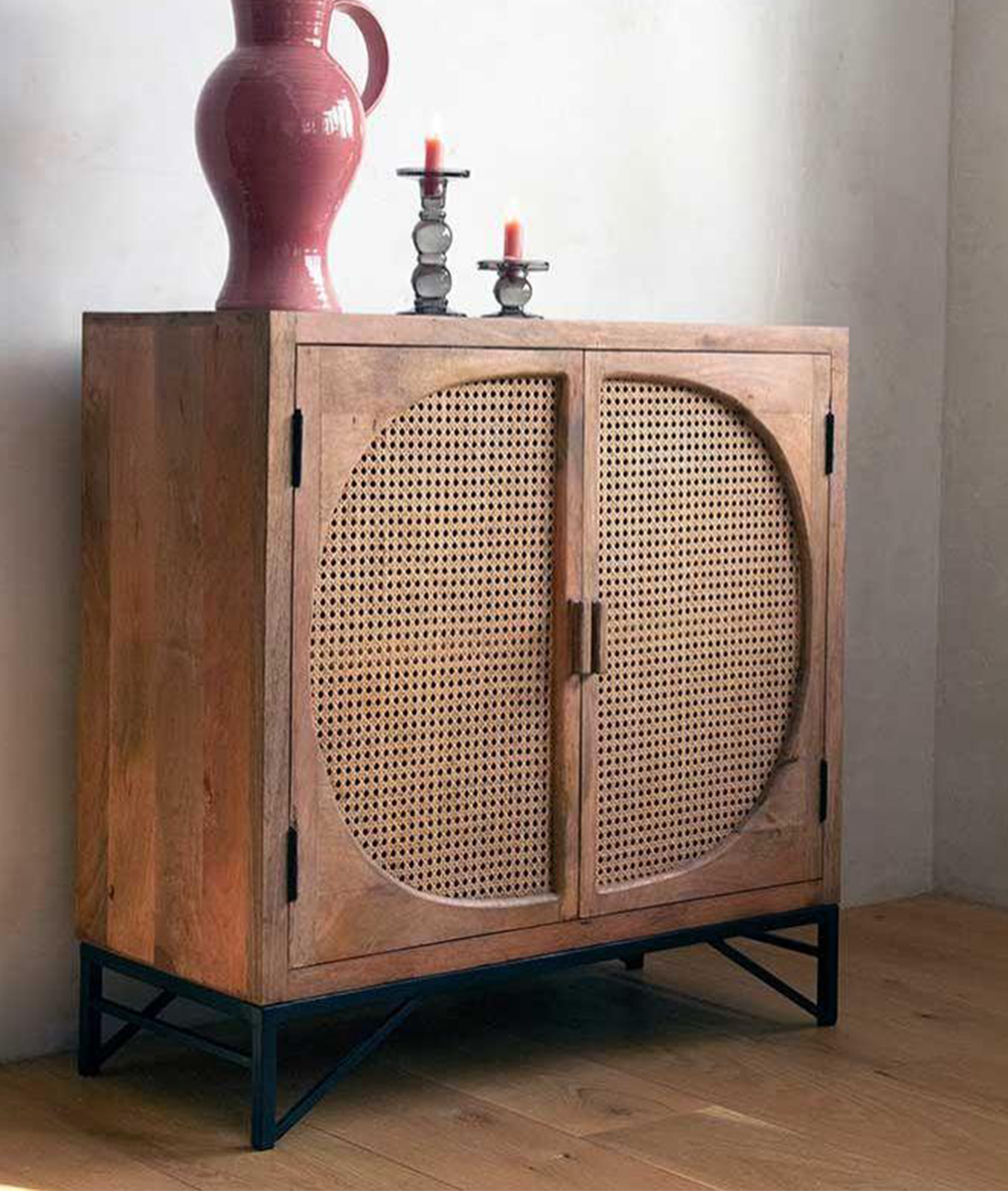 Cane Two-Door Cabinet - Lakkadhaara