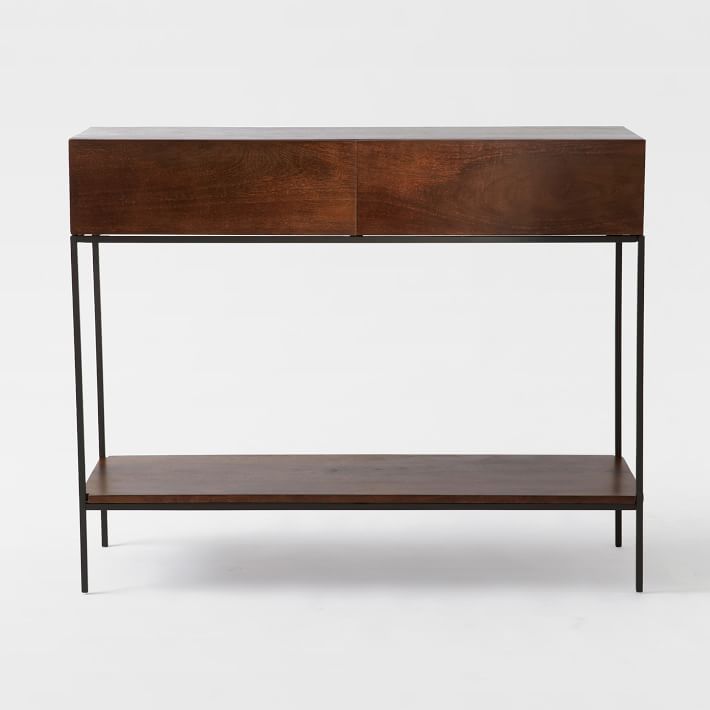 Sheesham Wood Console Table With Iron Frame - Lakkadhaara