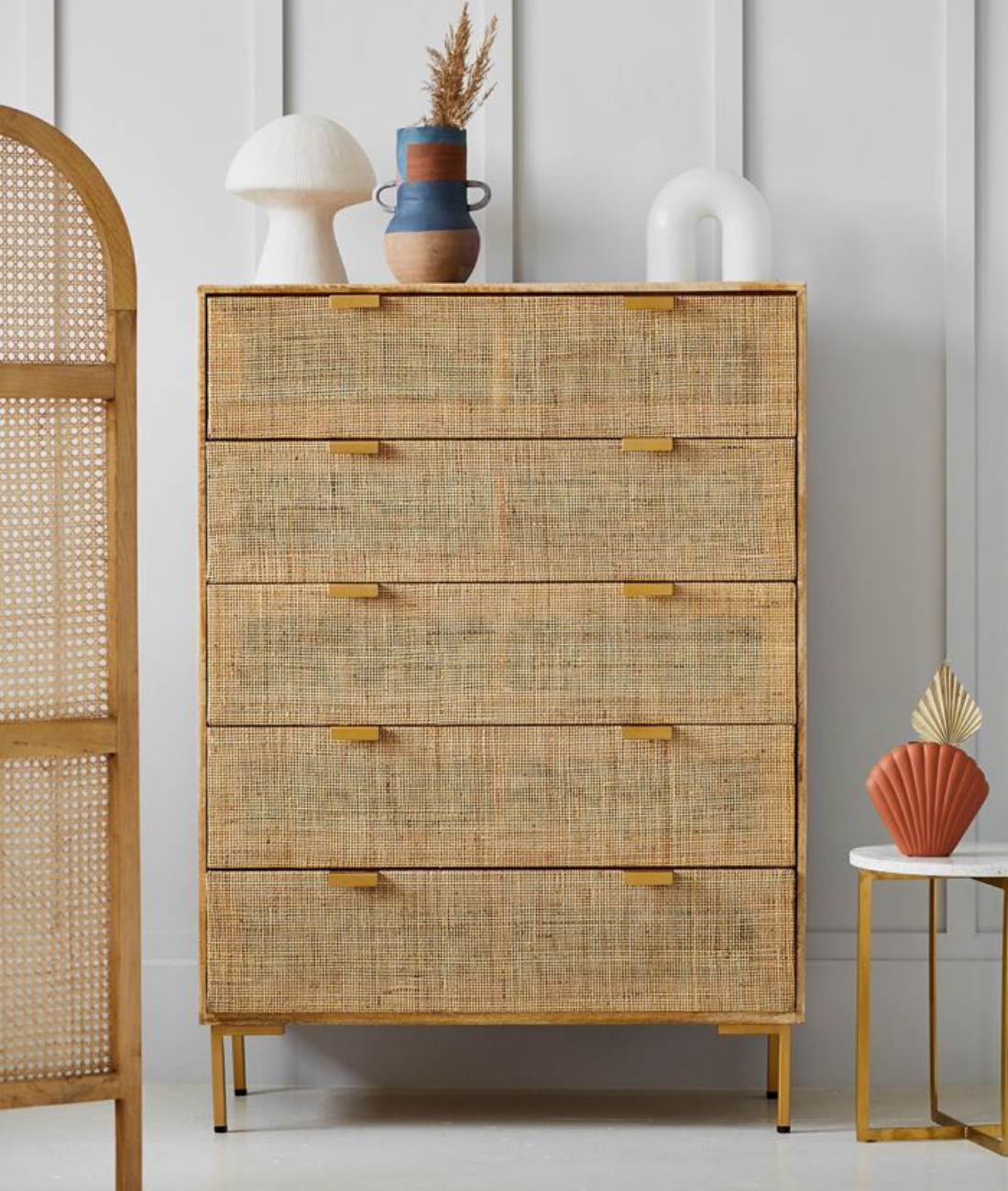 Divi Rattan Webbed Chest Of Drawers - Lakkadhaara