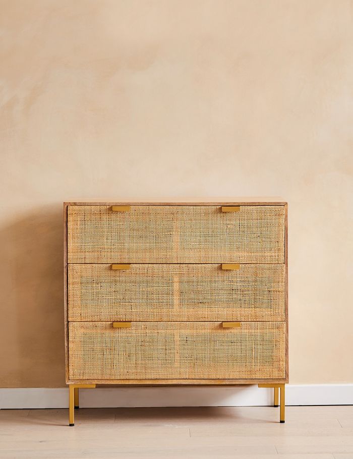 Divi Rattan Webbed Small Chest Of Drawers - Lakkadhaara