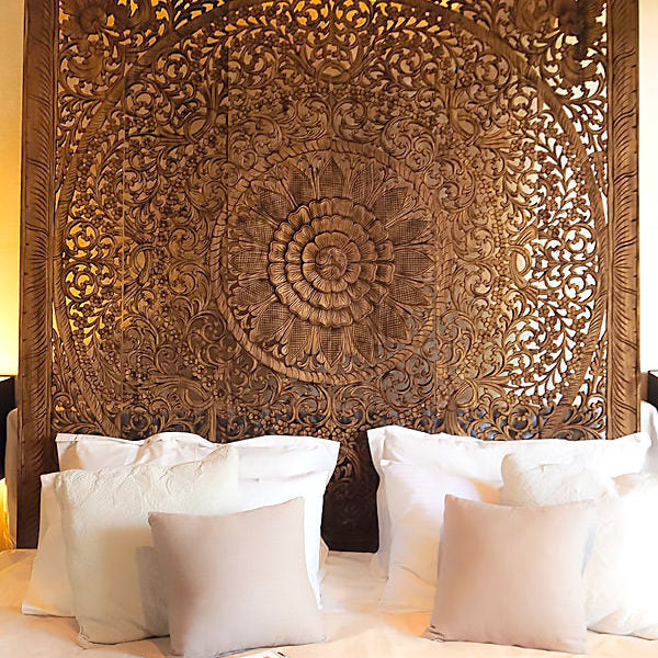 Emily Carved Wall Headboard - Lakkadhaara