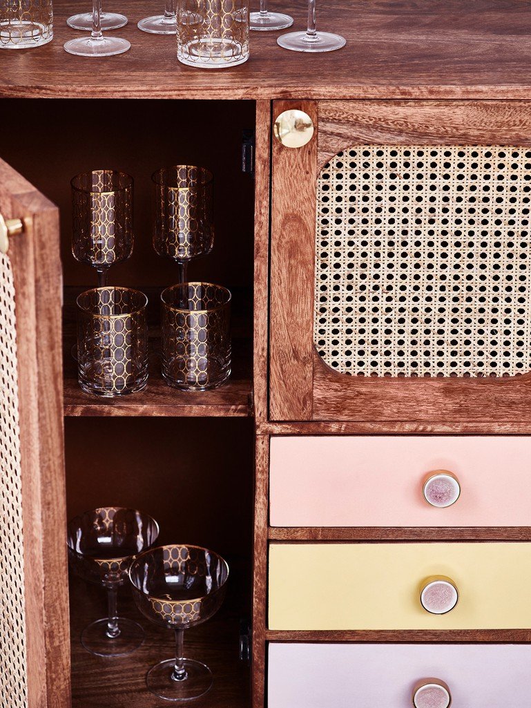 Erato Rattan Mini Wardrobe Cum Cupboard - Lakkadhaara