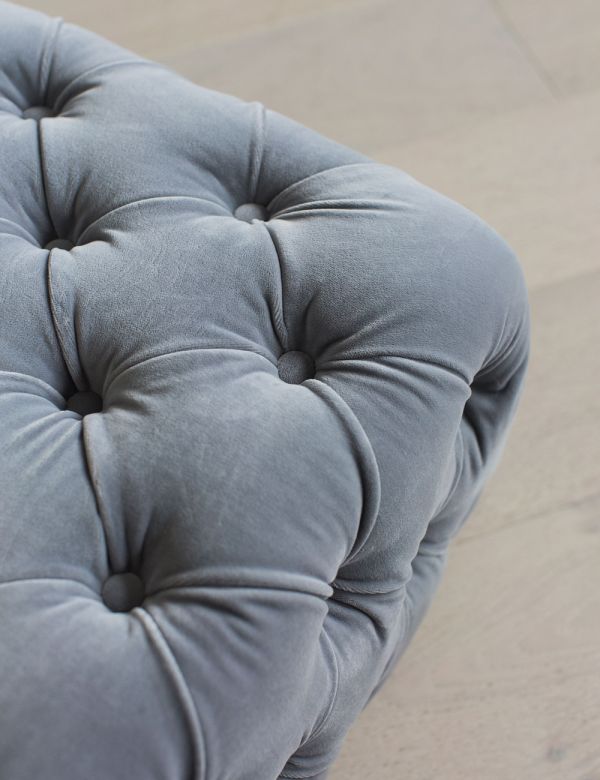 Essex Buttoned Pouffe cum Center Table - Lakkadhaara