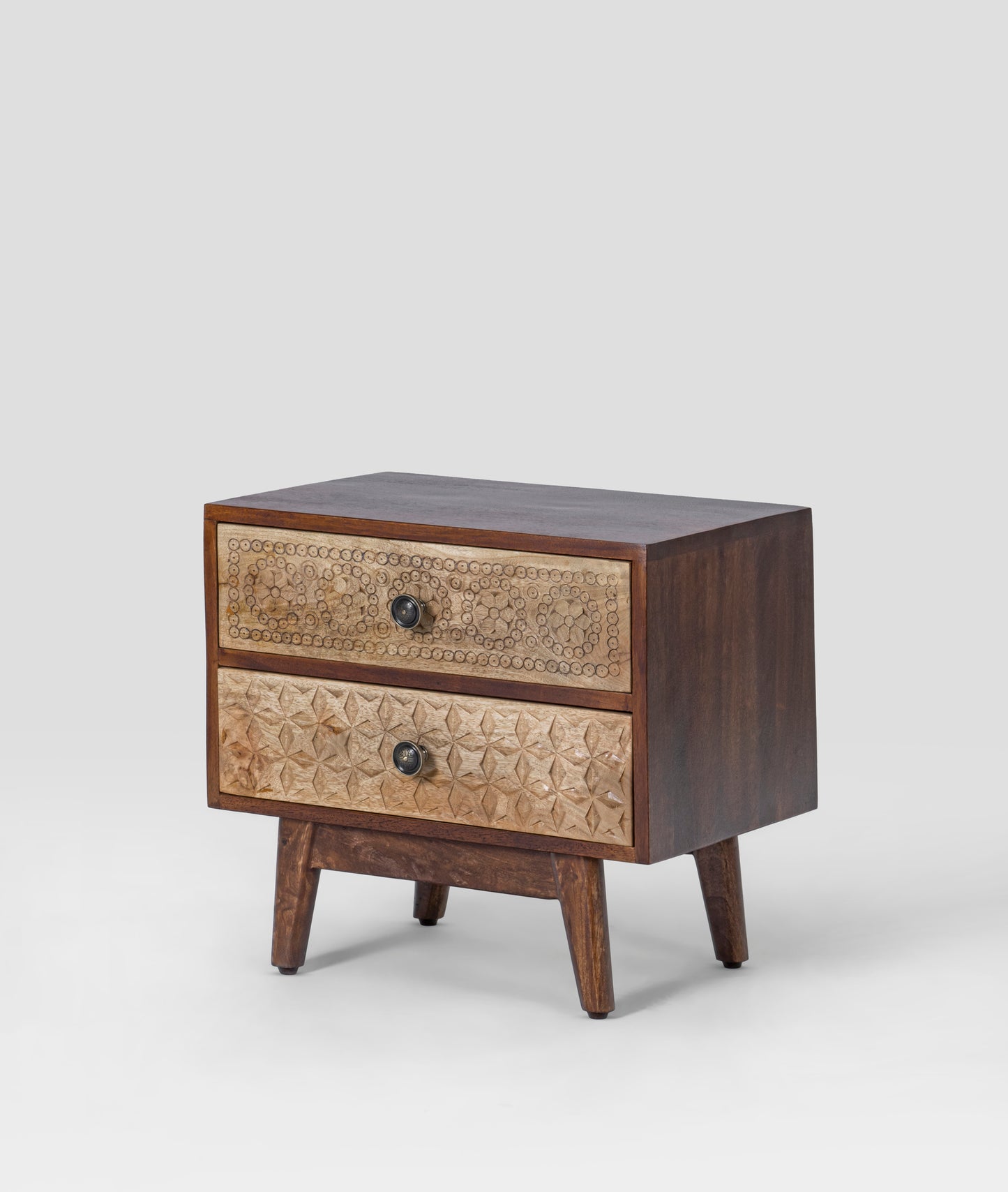 Flora Handcarved Bedside - Lakkadhaara