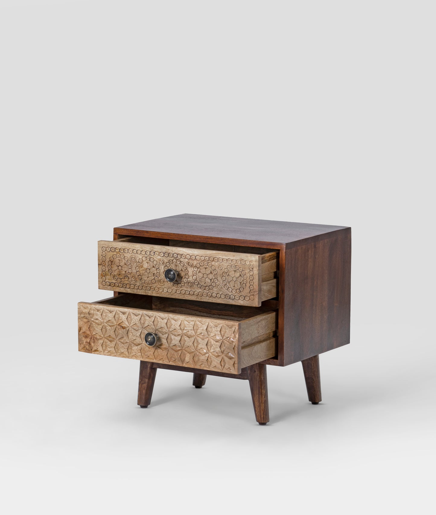 Flora Handcarved Bedside - Lakkadhaara