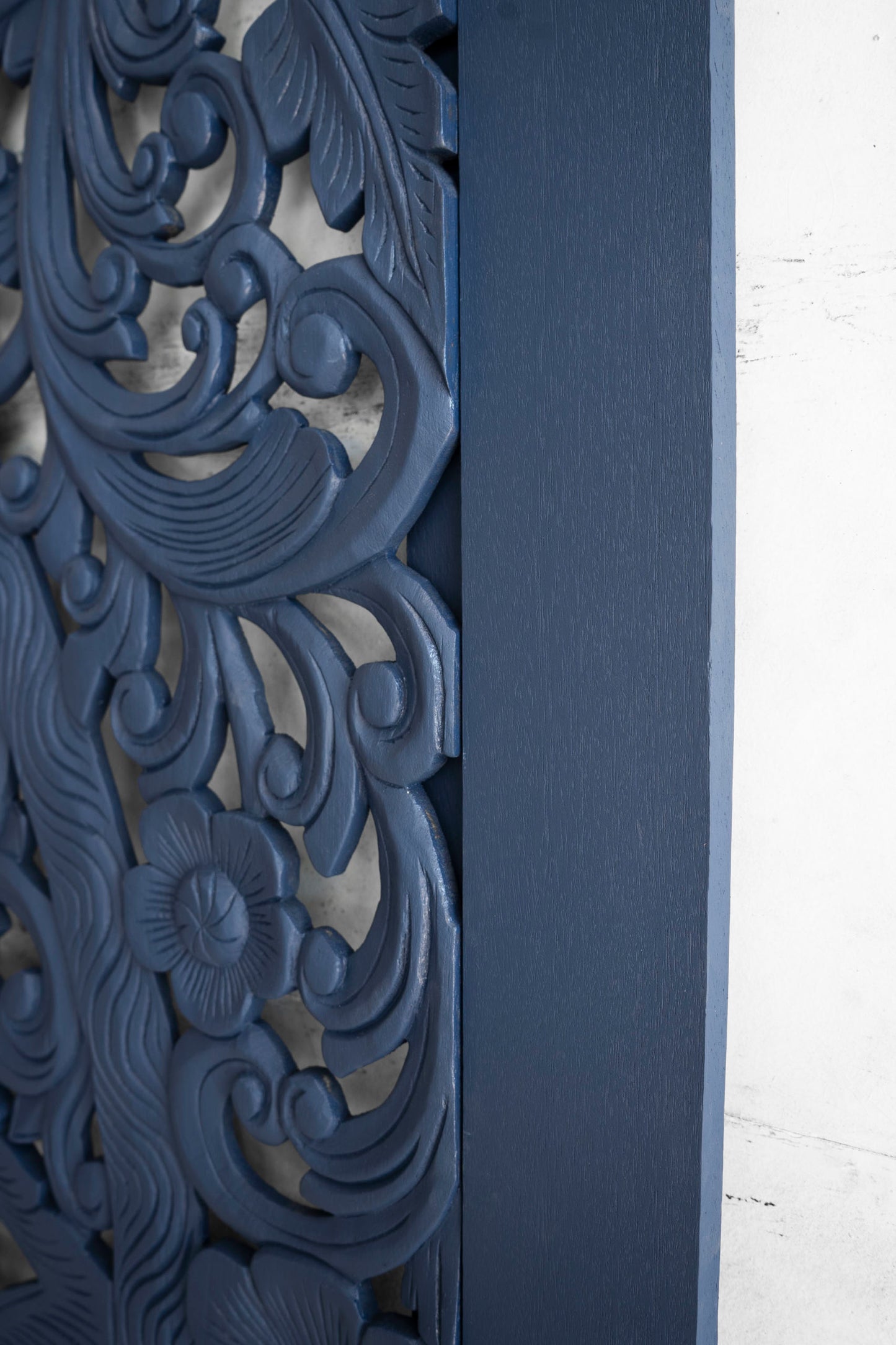 Indigo Carved Headboard - Lakkadhaara