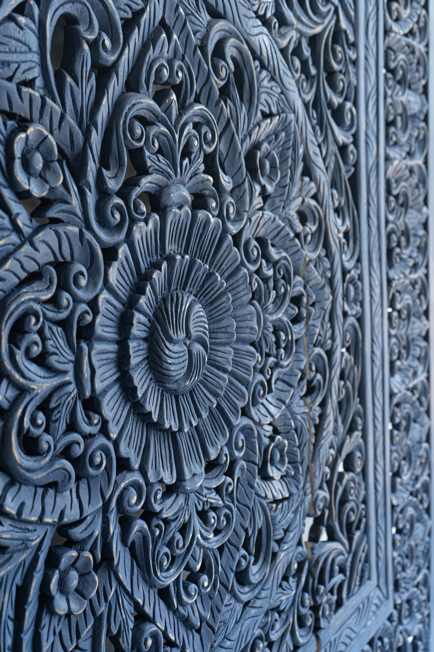 Indigo Dye Headboard - Lakkadhaara