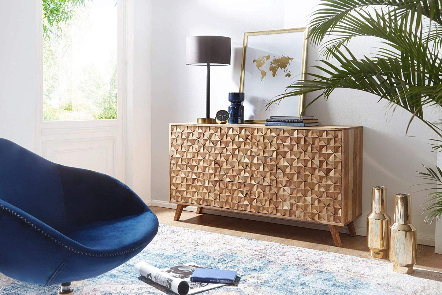 La Mans Solid Wood Sideboard - Lakkadhaara