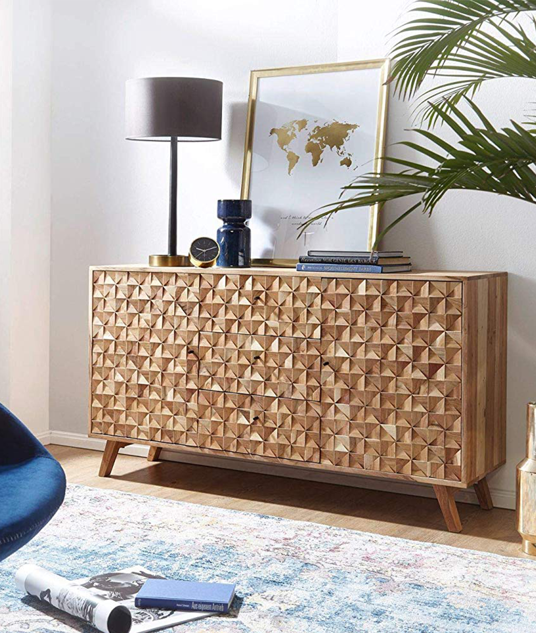 La Mans Solid Wood Sideboard