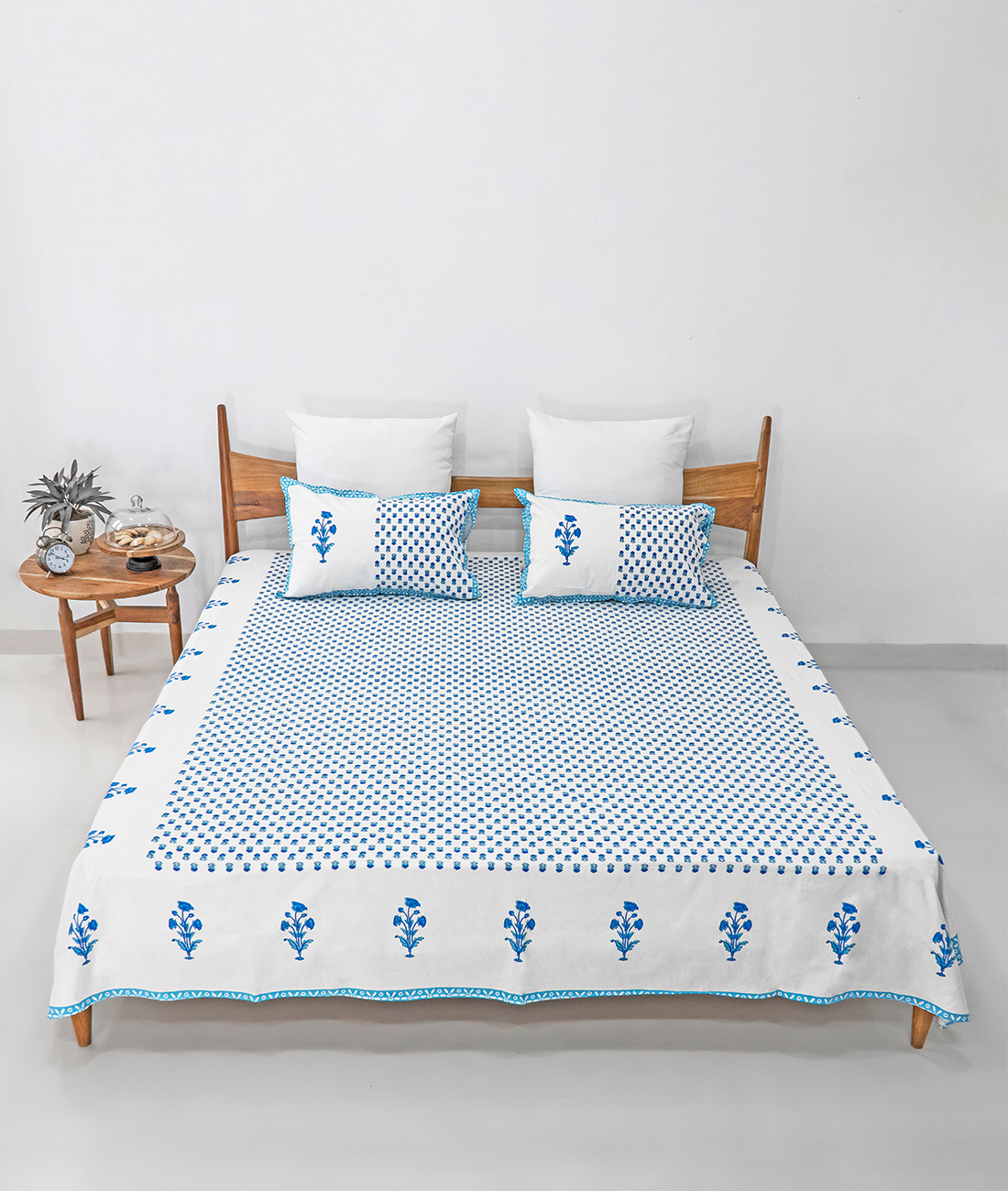 Meera Hand Block Print Double Bedsheet