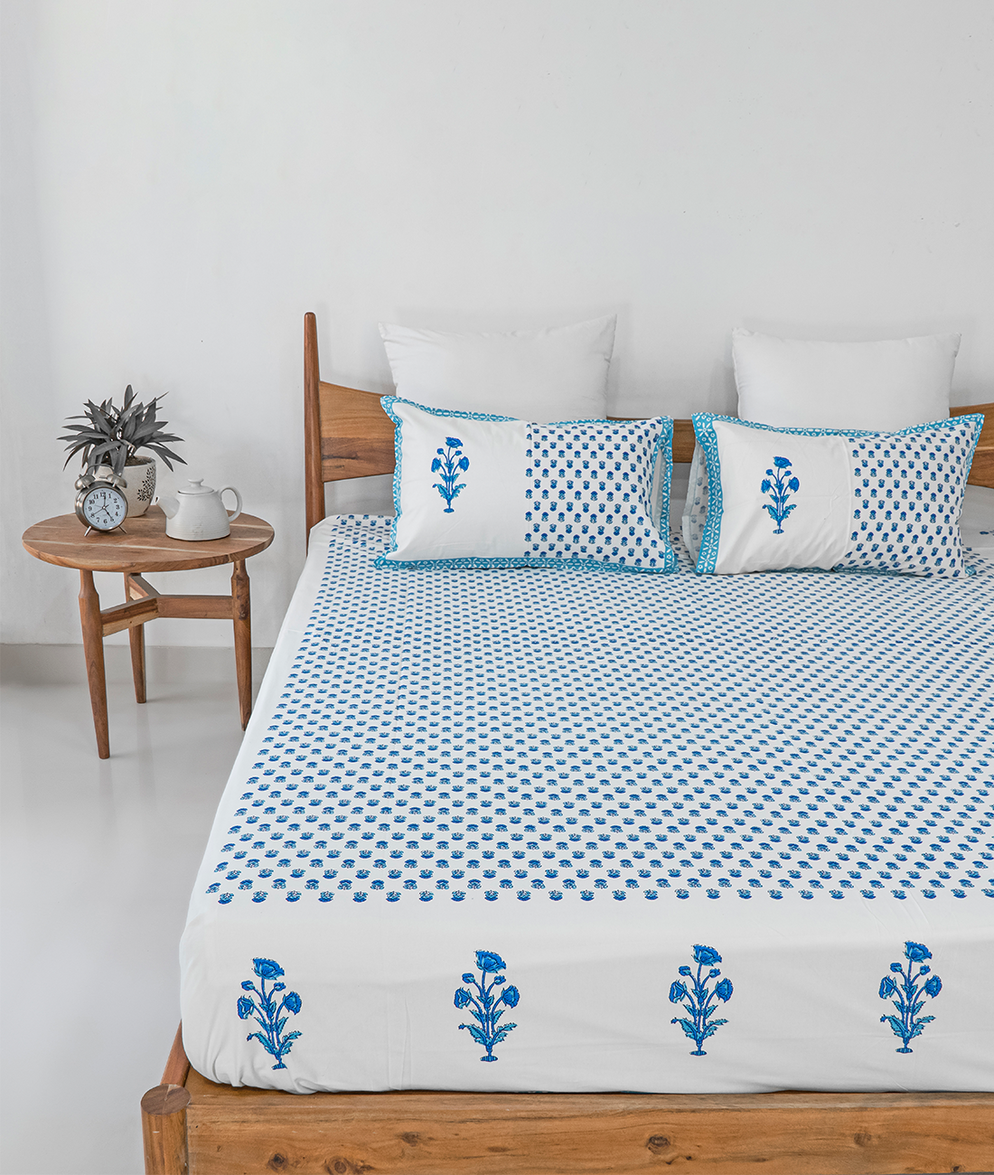 Meera Hand Block Print Double Bedsheet