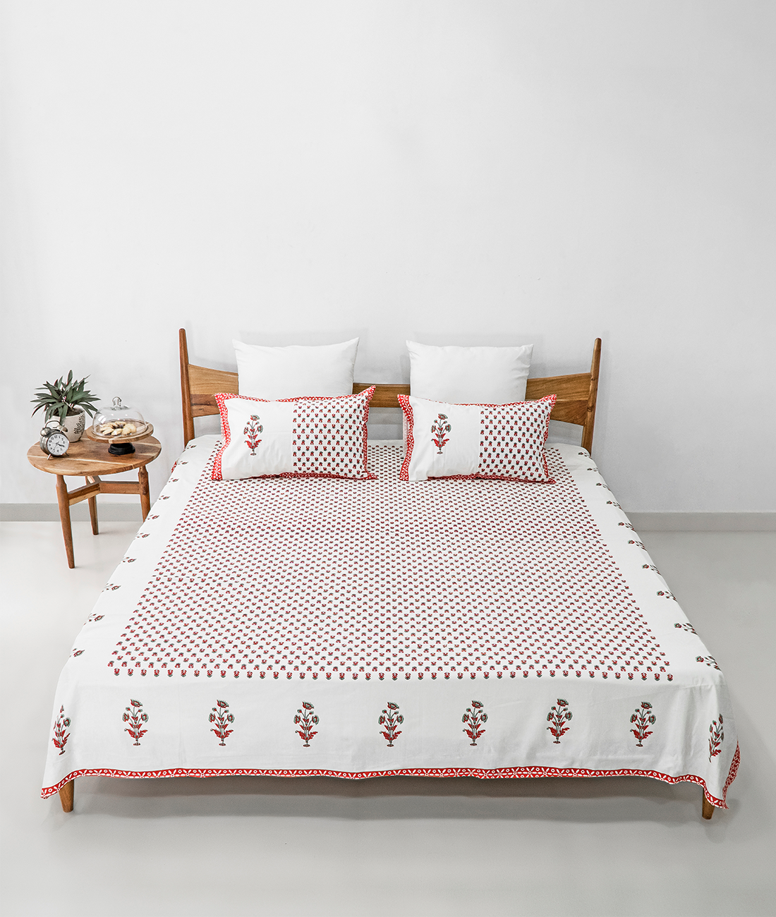 Meera Hand Block Print Double Bedsheet