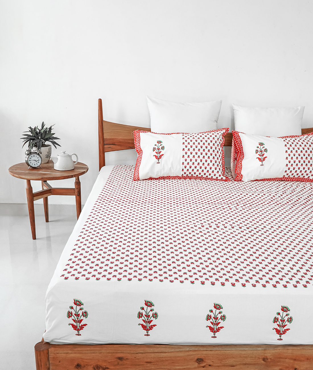 Meera Hand Block Print Double Bedsheet