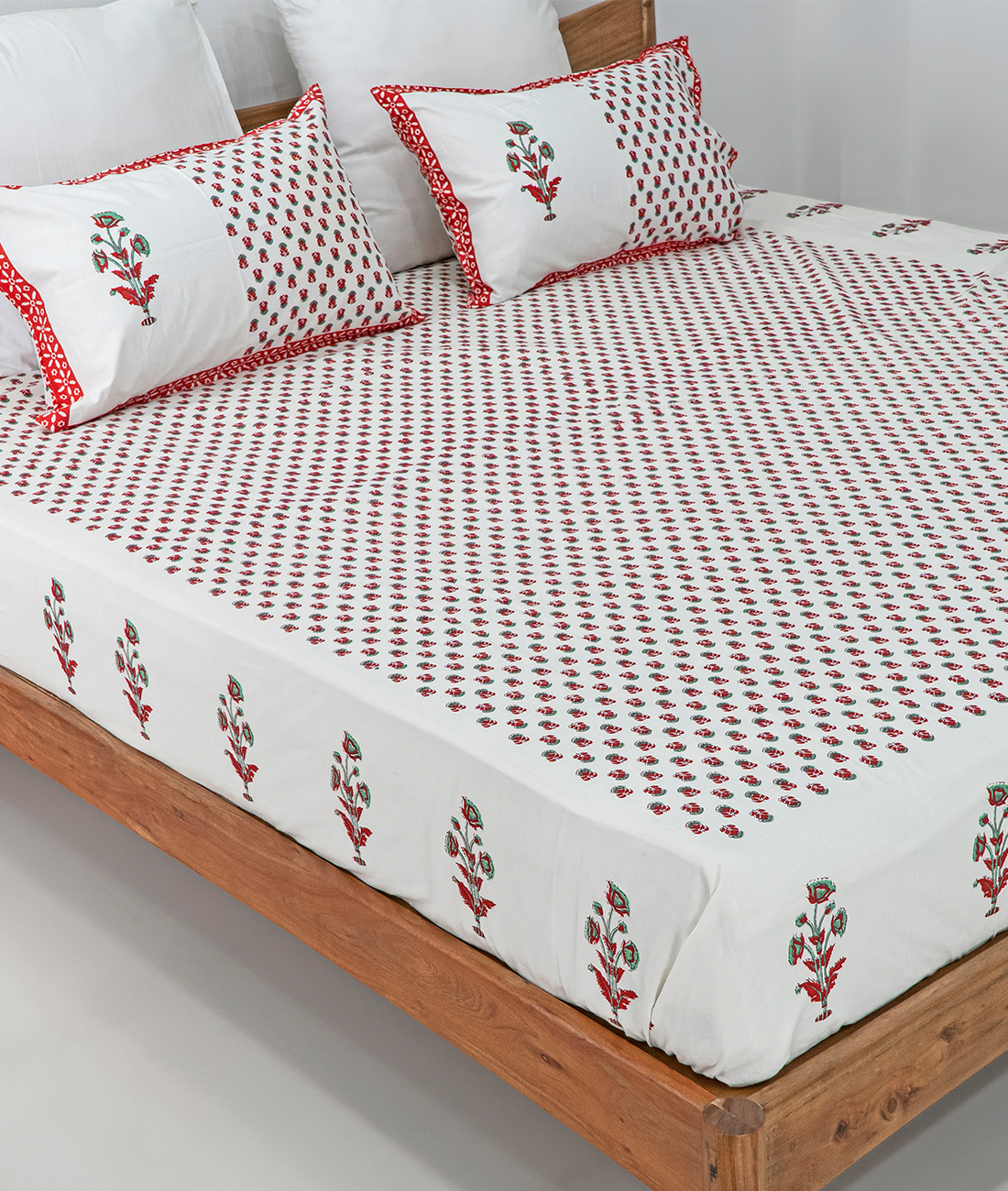 Meera Hand Block Print Double Bedsheet