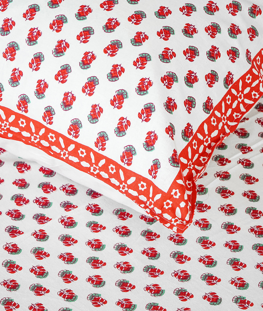 Meera Hand Block Print Double Bedsheet
