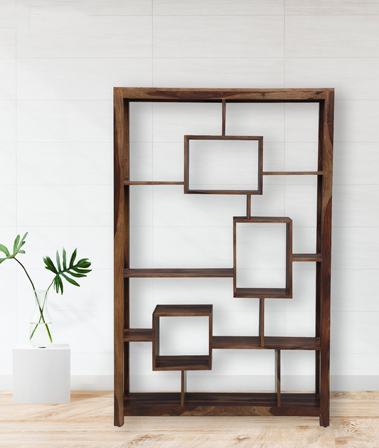 Mid-Century Solid Wood Bookshelf - Lakkadhaara