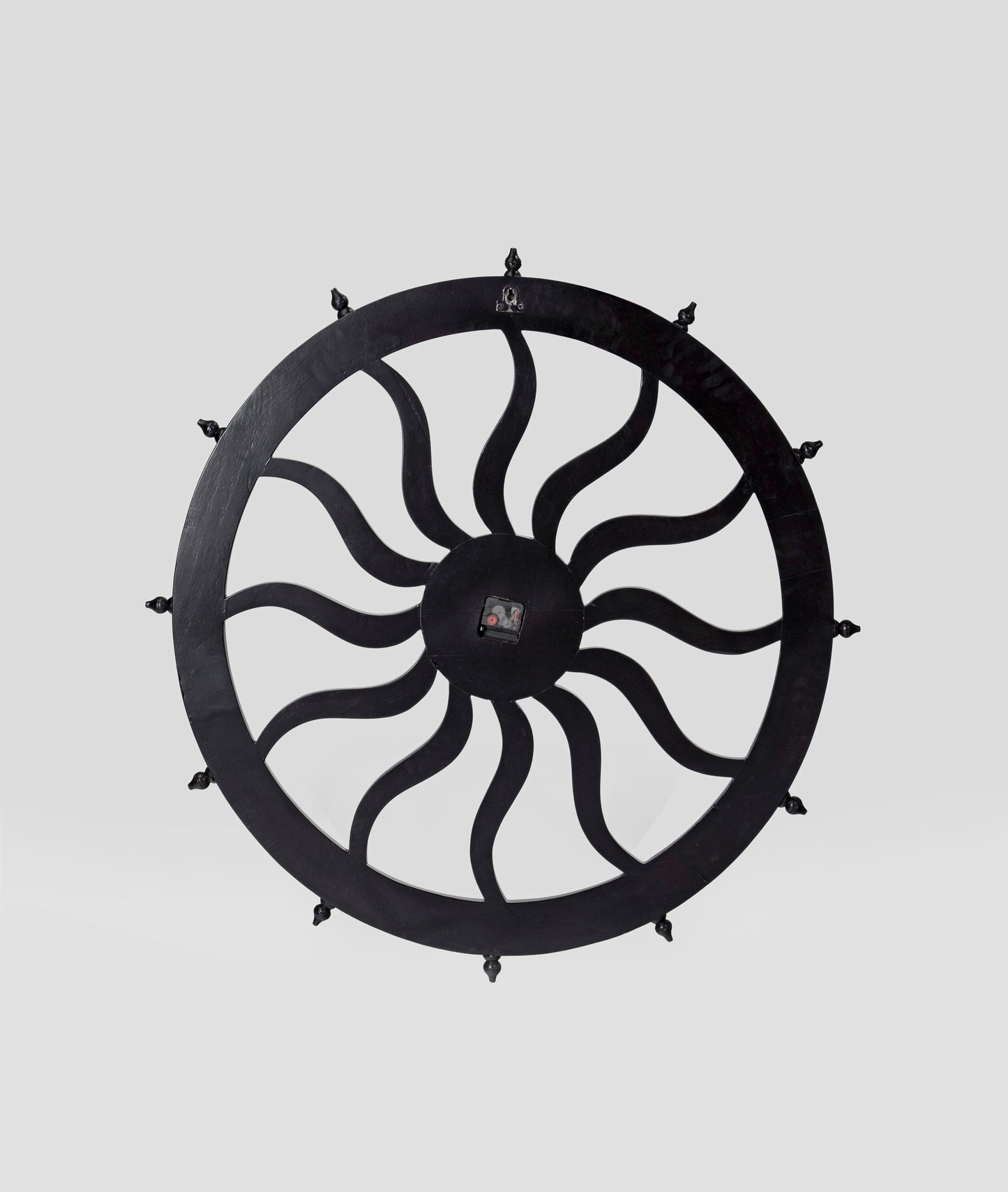 Rajasthani Carved Wall Clock In Teak - Lakkadhaara