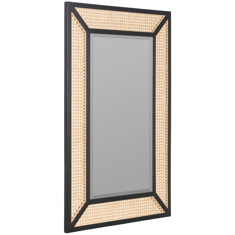 Rattan Mirror in Solid Wood - Lakkadhaara