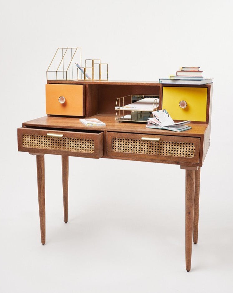 Rattan Study Desk - Lakkadhaara