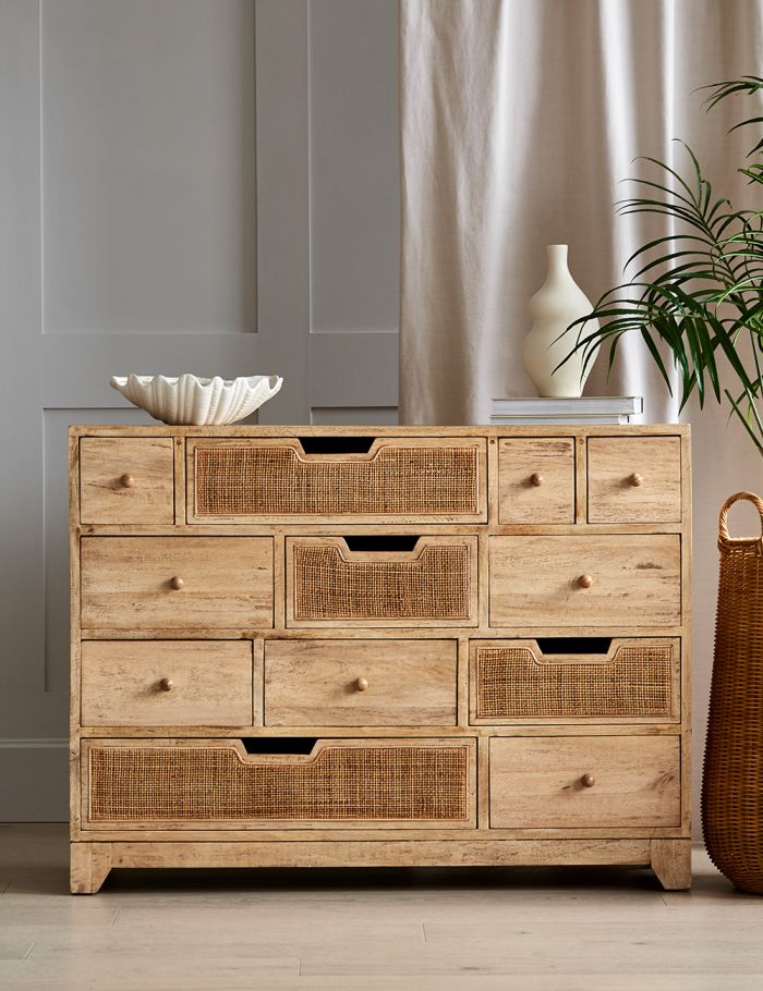 Rattan Twelve Chest Of Drawers - Lakkadhaara